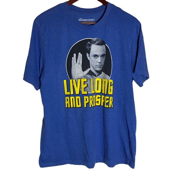 Star Trek Big Bang Theory Sheldon Live Long and Prosper Short Sleeve Tee Large L - Picture 2 of 16